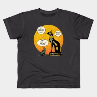 a cat conversation Kids T-Shirt